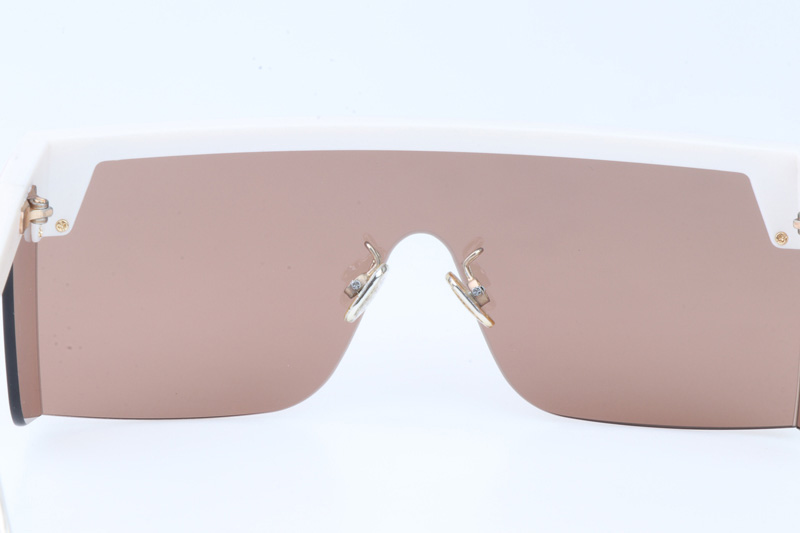 Club M1U Sunglasses White Brown