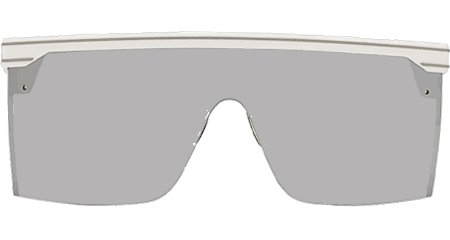 Club M1U Sunglasses White Silver