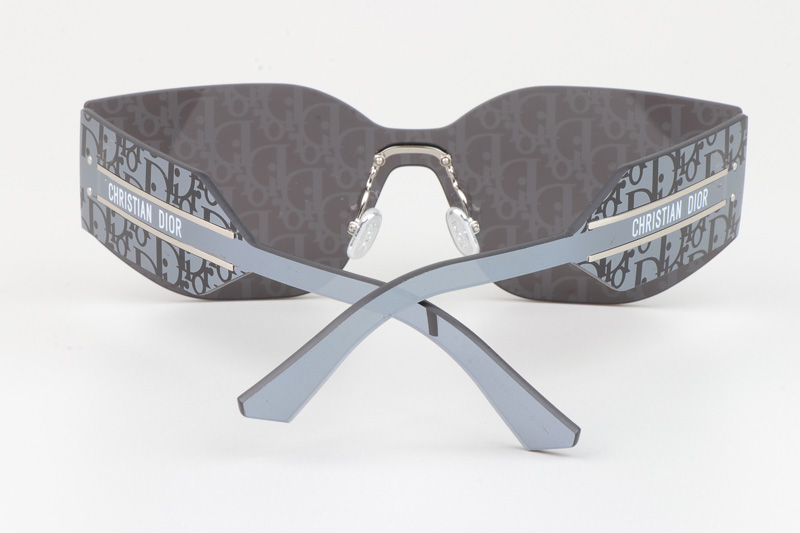 Club M6U Sunglasses Gray Silver Logo