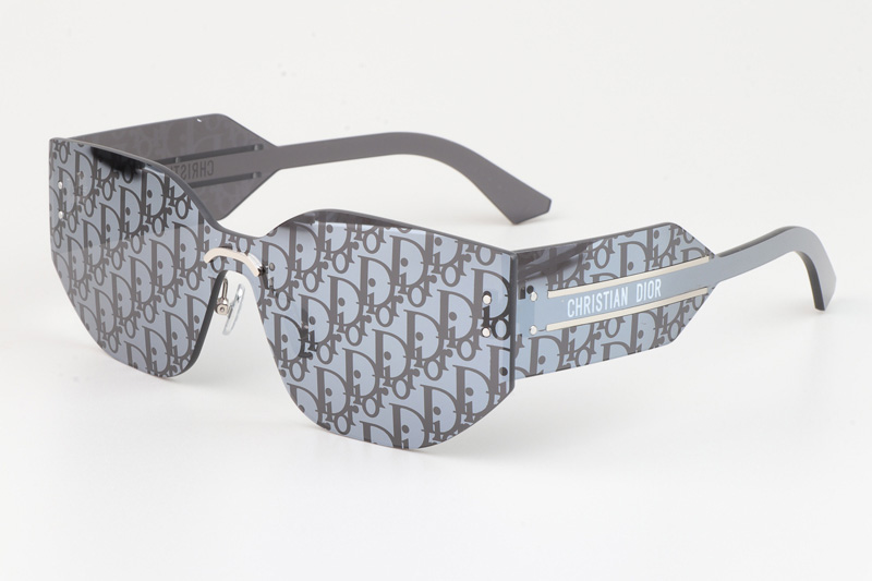 Club M6U Sunglasses Gray Silver Logo