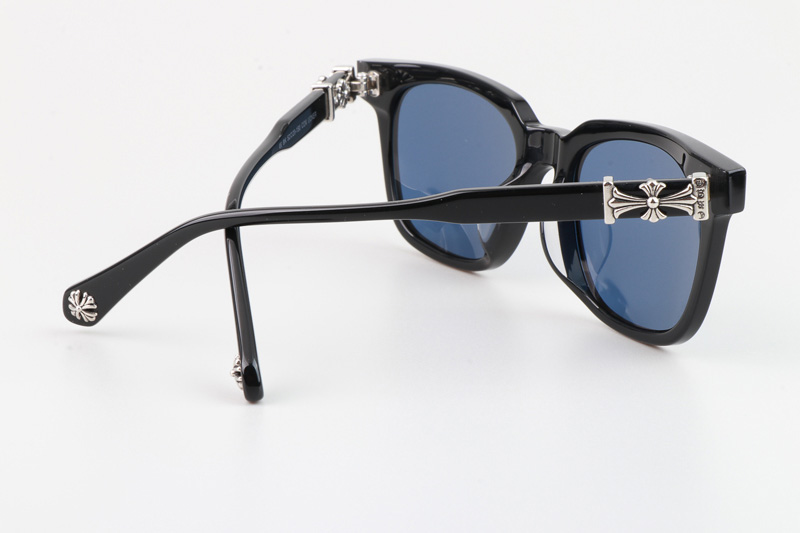 Cox Ucker Sunglasses Black Silver Blue