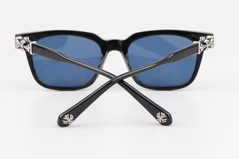 Cox Ucker Sunglasses Black Silver Blue