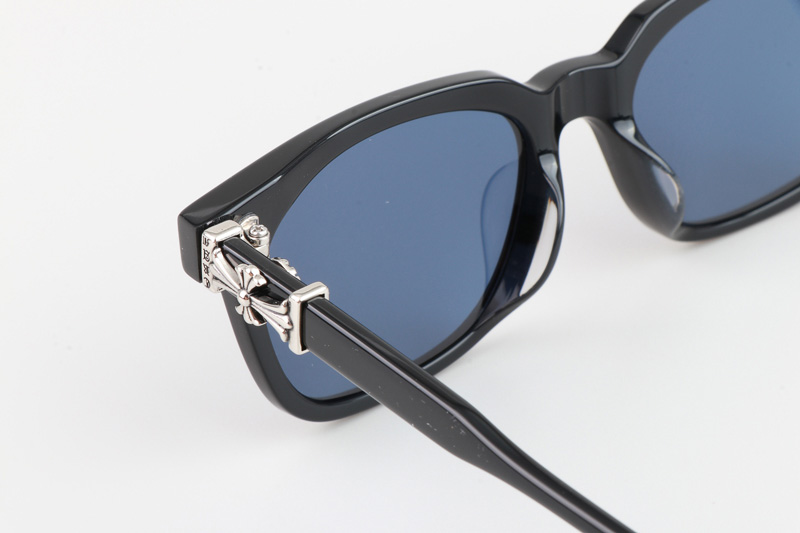 Cox Ucker Sunglasses Black Silver Blue