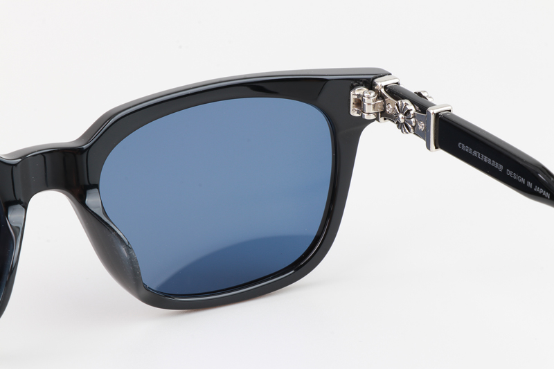 Cox Ucker Sunglasses Black Silver Blue