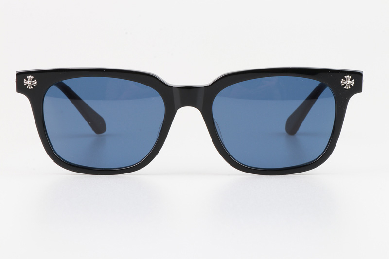 Cox Ucker Sunglasses Black Silver Blue