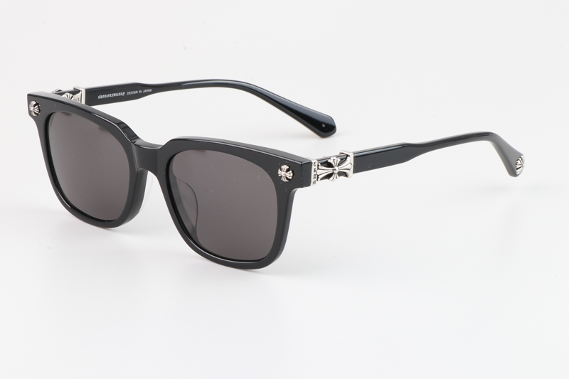 Cox Ucker Sunglasses Black Silver Gray