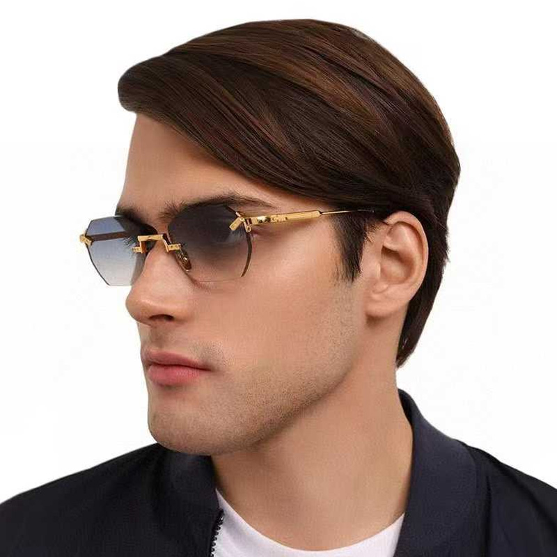 Curtis Sunglasses Gold Gradient Blue
