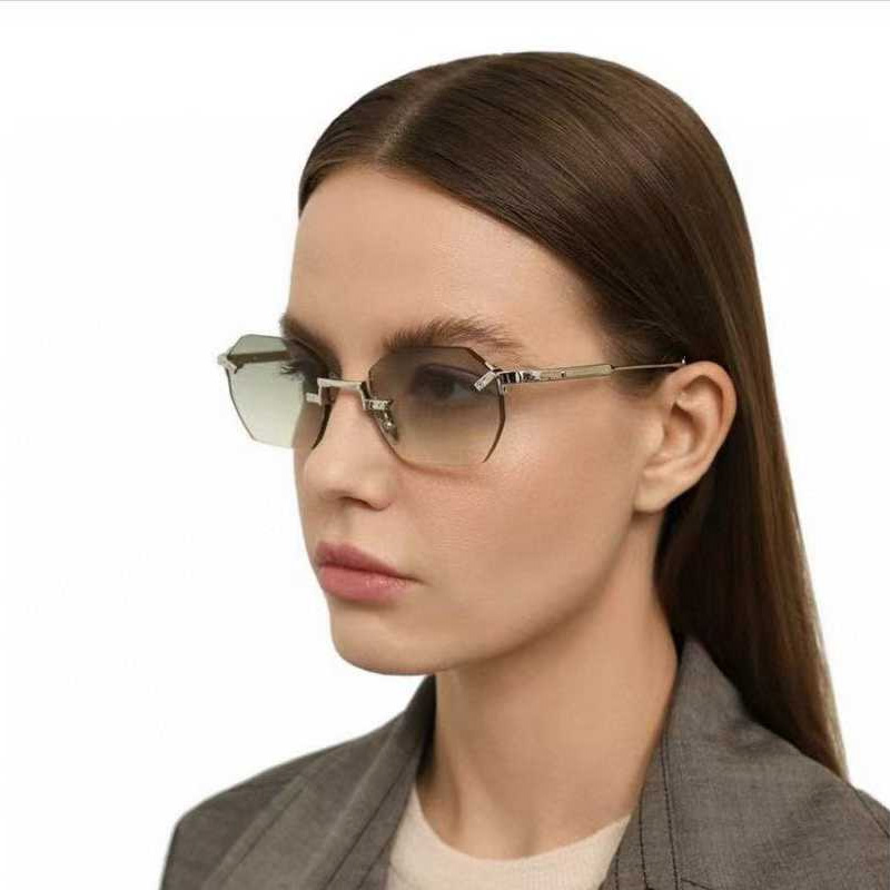 Curtis Sunglasses Silver Gradient Green