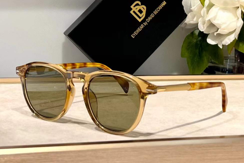 DB1114S Sunglasses Brown Light Green