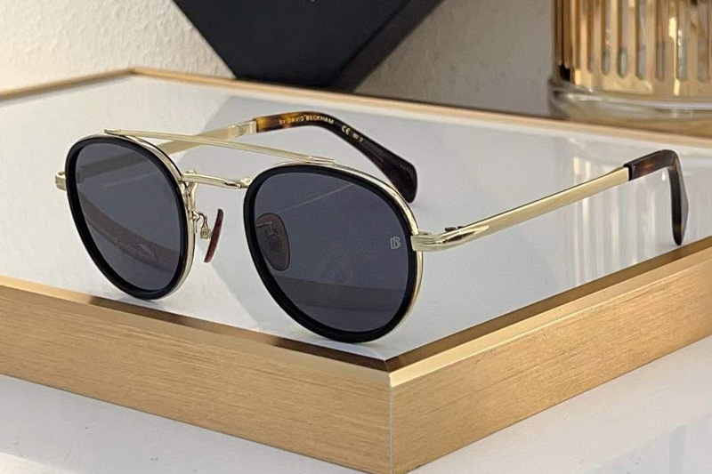 DB7036S Sunglasses Black Gold Gray
