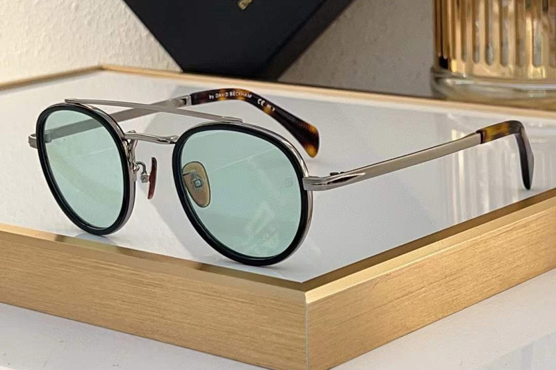 DB7036S Sunglasses Black Silver Green
