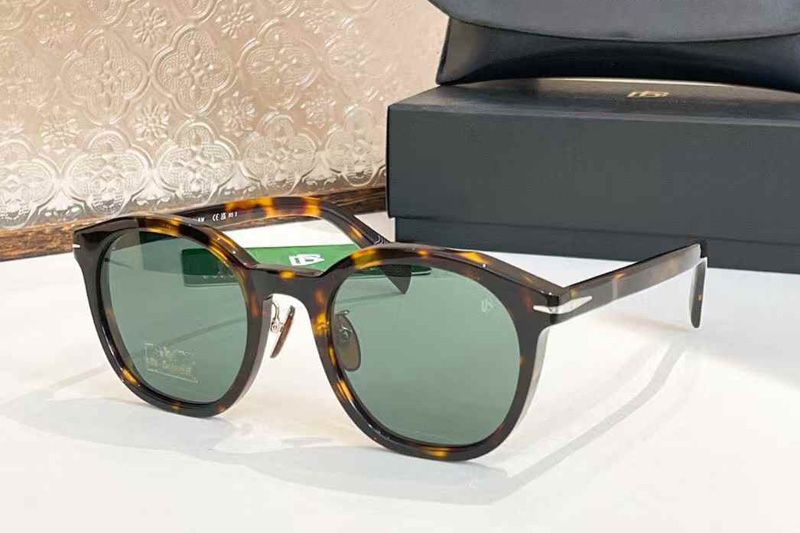 DB7058FS Sunglasses Tortoise Green