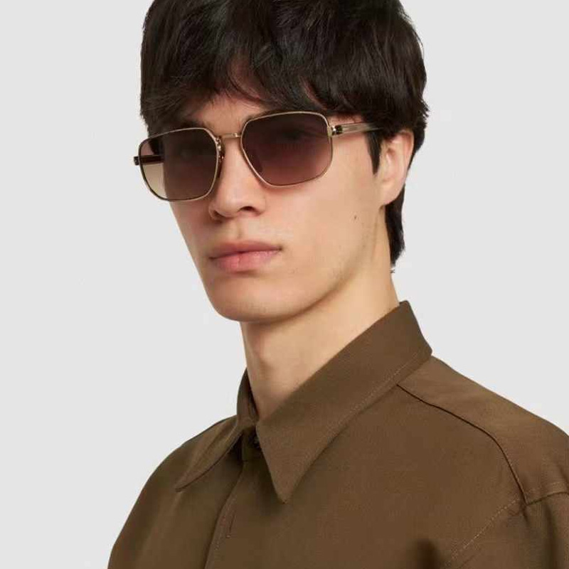 DB7121GS Sunglasses Gold Gradient Brown