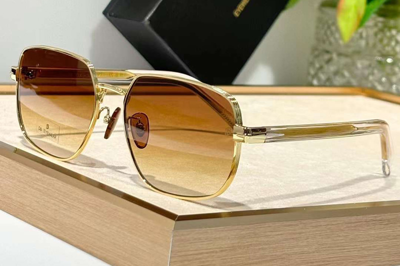 DB7121GS Sunglasses Gold Gradient Brown