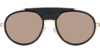 DG2210 Sunglasses In Black Gold Gradient Brown
