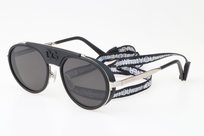 DG2210 Sunglasses In Black Gold Gradient Grey