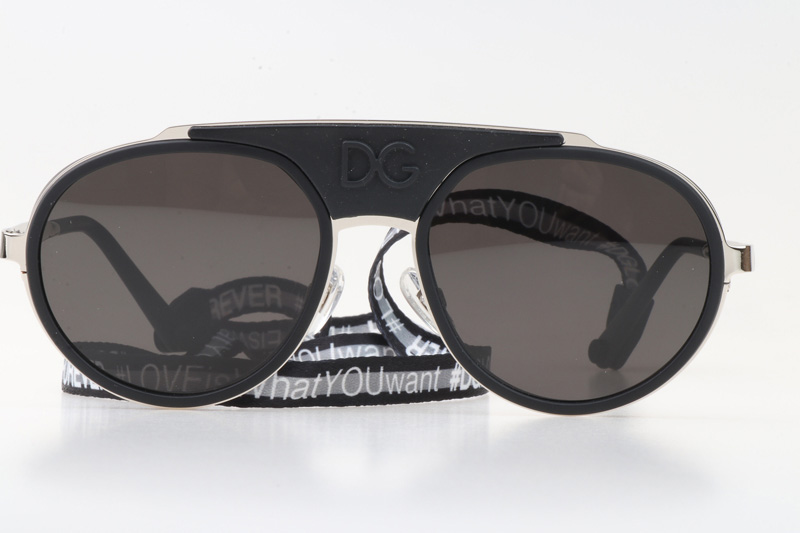 DG2210 Sunglasses In Black Gold Gradient Grey