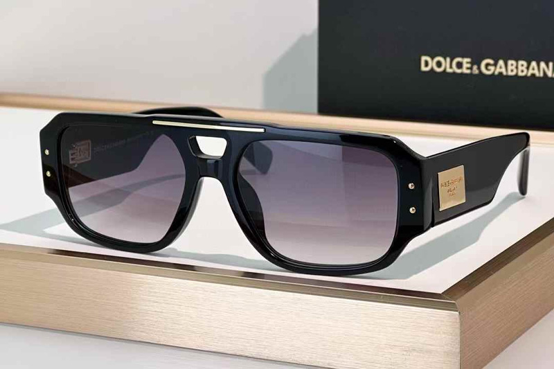 DG4482 Sunglasses Black Gold Gradient Gray