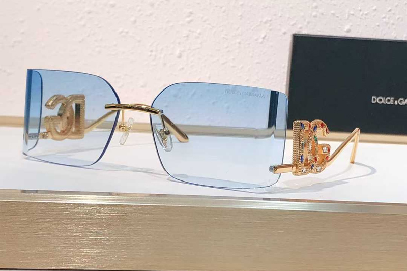 DG4499 Sunglasses Gold Gradient Blue