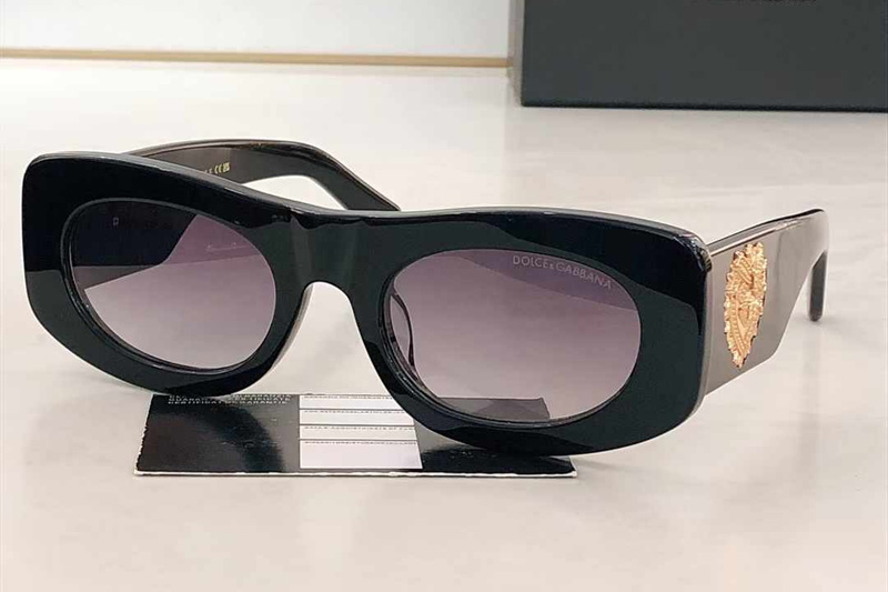 DG6679 Sunglasses Black Gold Gradient Gray