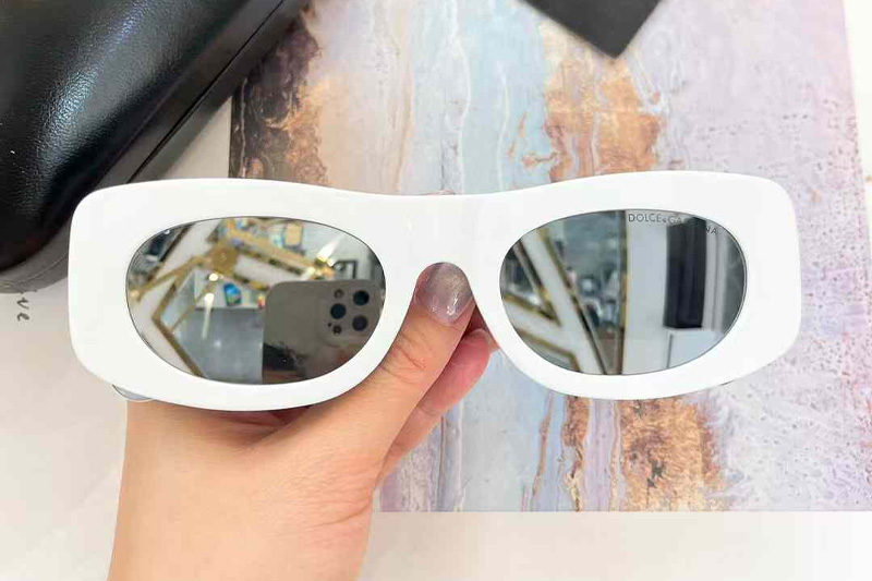 DG6679 Sunglasses White Silver Mirror