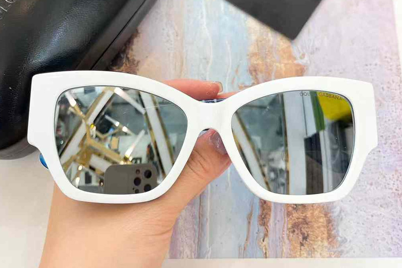 DG6680 Sunglasses White Silver Mirror