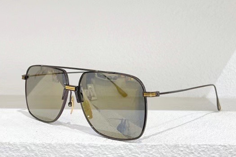 DTS100 Sunglasses In Black Gold Gold Mirror