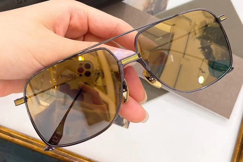 DTS100 Sunglasses In Black Gold Gold Mirror
