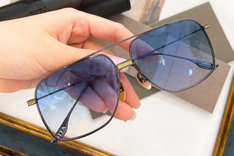 DTS100 Sunglasses In Black Gold Gradient Blue