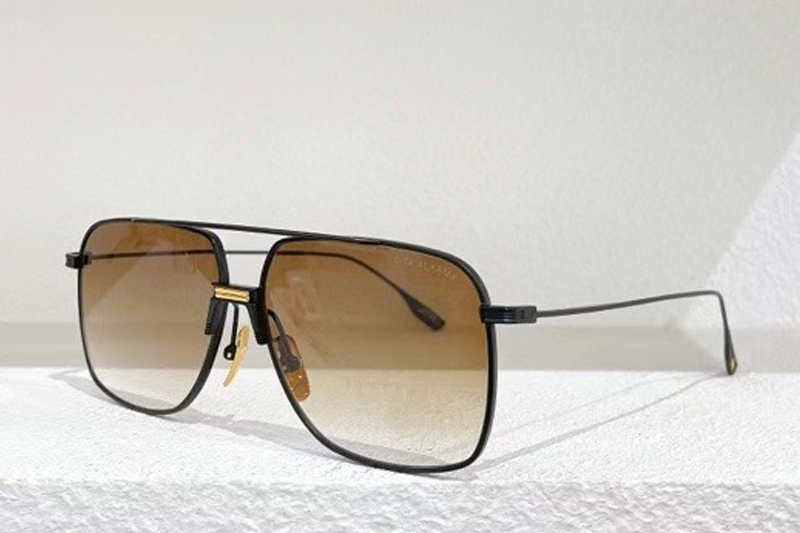 DTS100 Sunglasses In Black Gold Gradient Brown