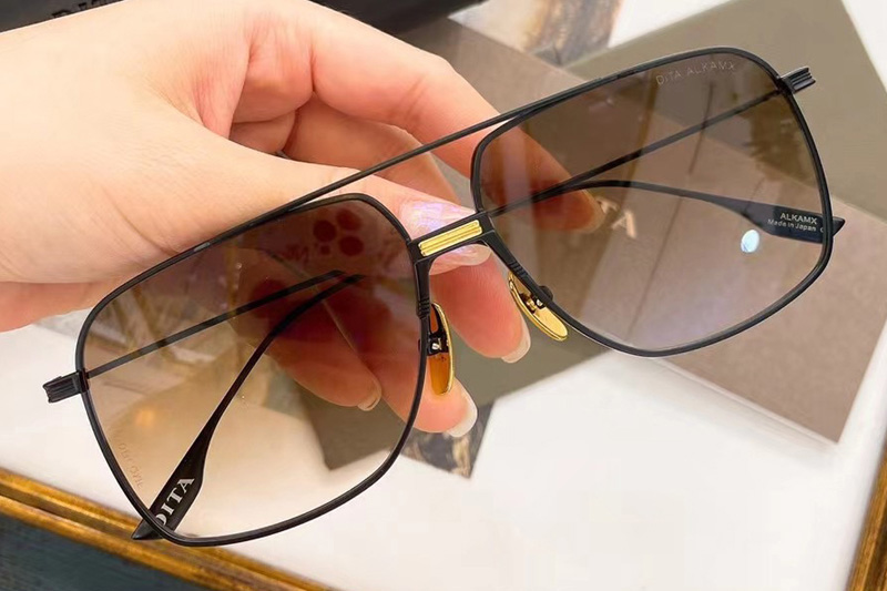 DTS100 Sunglasses In Black Gold Gradient Brown