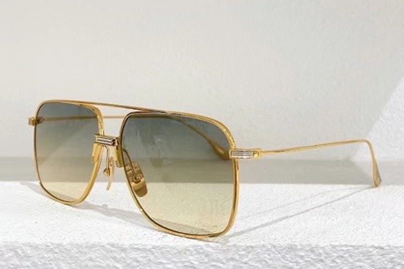 DTS100 Sunglasses In Gold Gradient Green