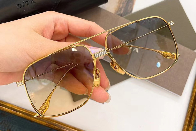 DTS100 Sunglasses In Gold Gradient Green