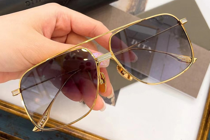 DTS100 Sunglasses In Gold Gradient Grey