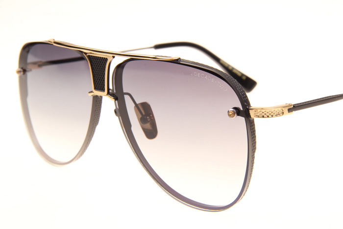 DT Decade Two Sunglasses In Black Gold Gradient Grey