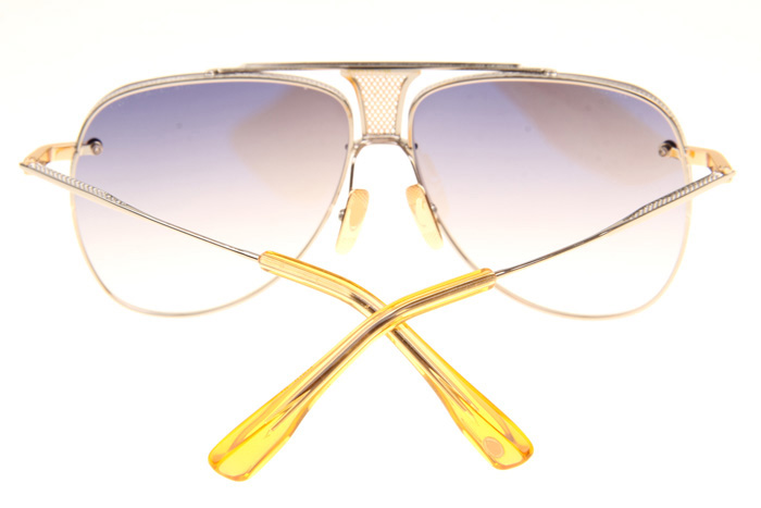 DT Decade Two Sunglasses In Silver Gold Gradient Grey