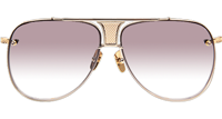 DT Decade Two Sunglasses In Silver Gold Gradient Grey