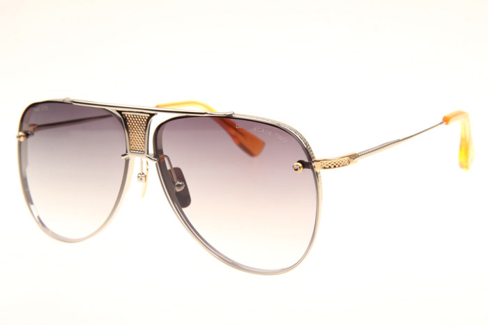 DT Decade Two Sunglasses In Silver Gold Gradient Grey