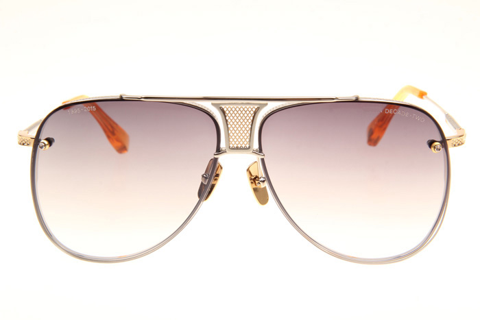 DT Decade Two Sunglasses In Silver Gold Gradient Grey