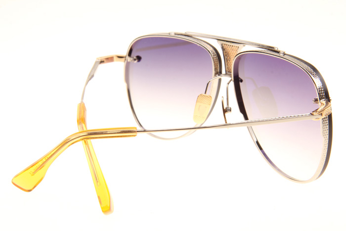 DT Decade Two Sunglasses In Silver Gold Gradient Grey