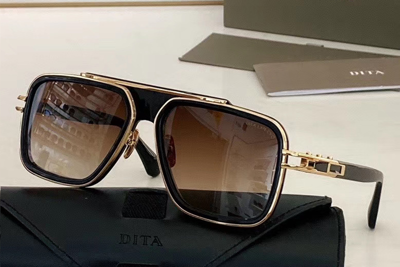 DT GRAND-LXN-EVO Sunglasses In Black Gold Gradient Brown