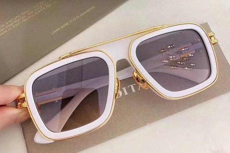 DT GRAND-LXN-EVO Sunglasses In White Gold Gradient Grey