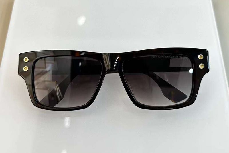 DT GRANDMASTER SEVEN Sunglasses Black Gold Gradient Grey
