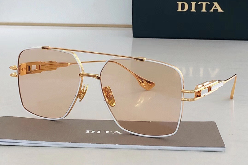 DT GRAND EMPERIK DTS159 Sunglasses In White Gold