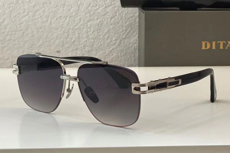 DT GRAND EVO ONE Sunglasses In Silver Black Gradient Grey