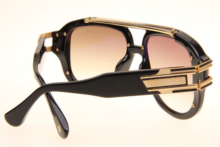 DT Grandmaster Six Sunglasses In Black Gold Gradient Brown