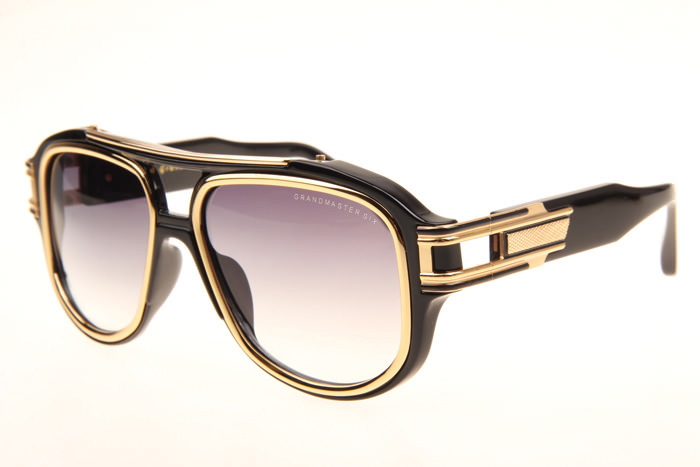 DT Grandmaster Six Sunglasses In Black Gold Gradient Grey