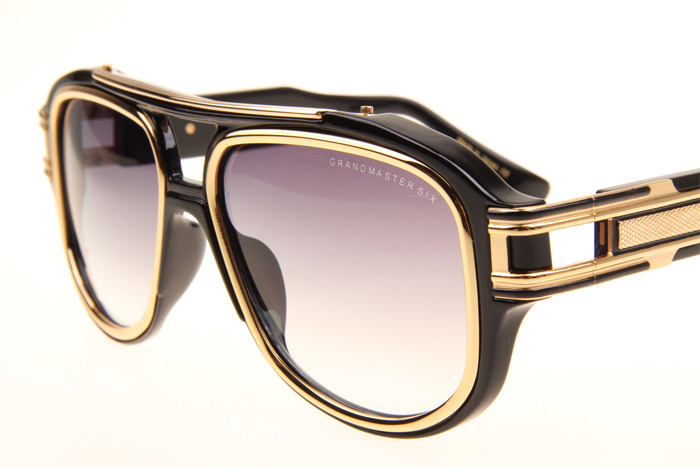DT Grandmaster Six Sunglasses In Black Gold Gradient Grey
