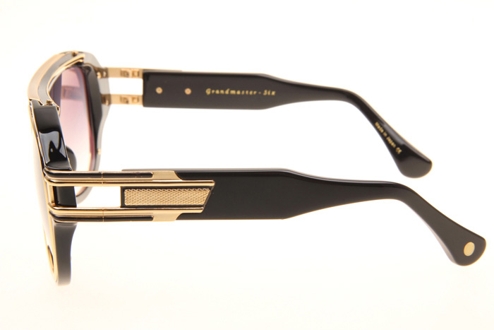 DT Grandmaster Six Sunglasses In Black Gold Gradient Grey