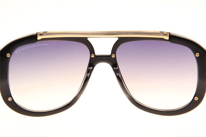 DT Grandmaster Six Sunglasses In Black Gold Gradient Grey